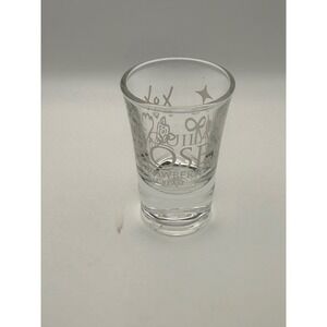 Tequila Rose Strawberry Cream Shot Glass Clear White Frosted Graphics Barware